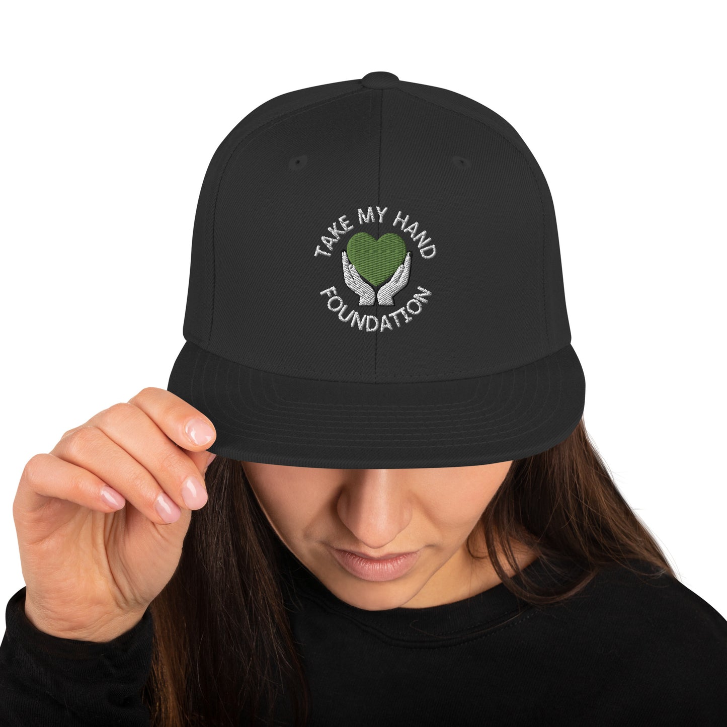 The Official Take My Hand Foundation Snapback Hat